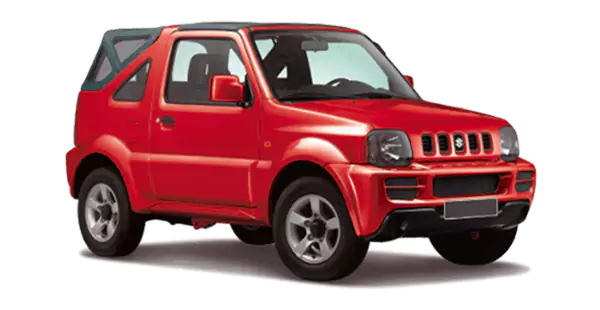 Suzuki Jimny of vergelijkbaar 4x4 Jeep Soft Open Top (Group F)